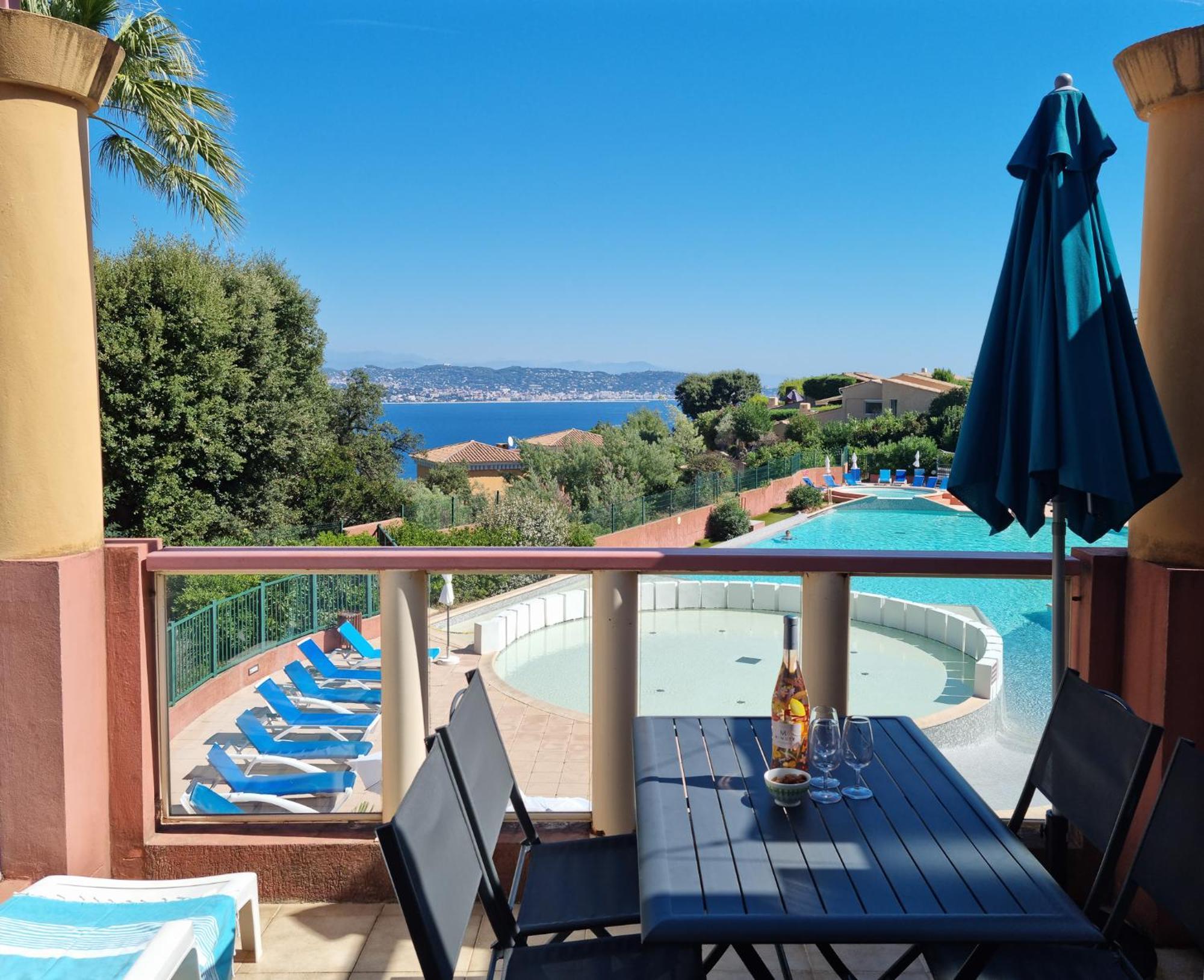 Magnifique Vue Mer Et Piscine - Les Cles De L Esterel 테울쉬르메르 외부 사진
