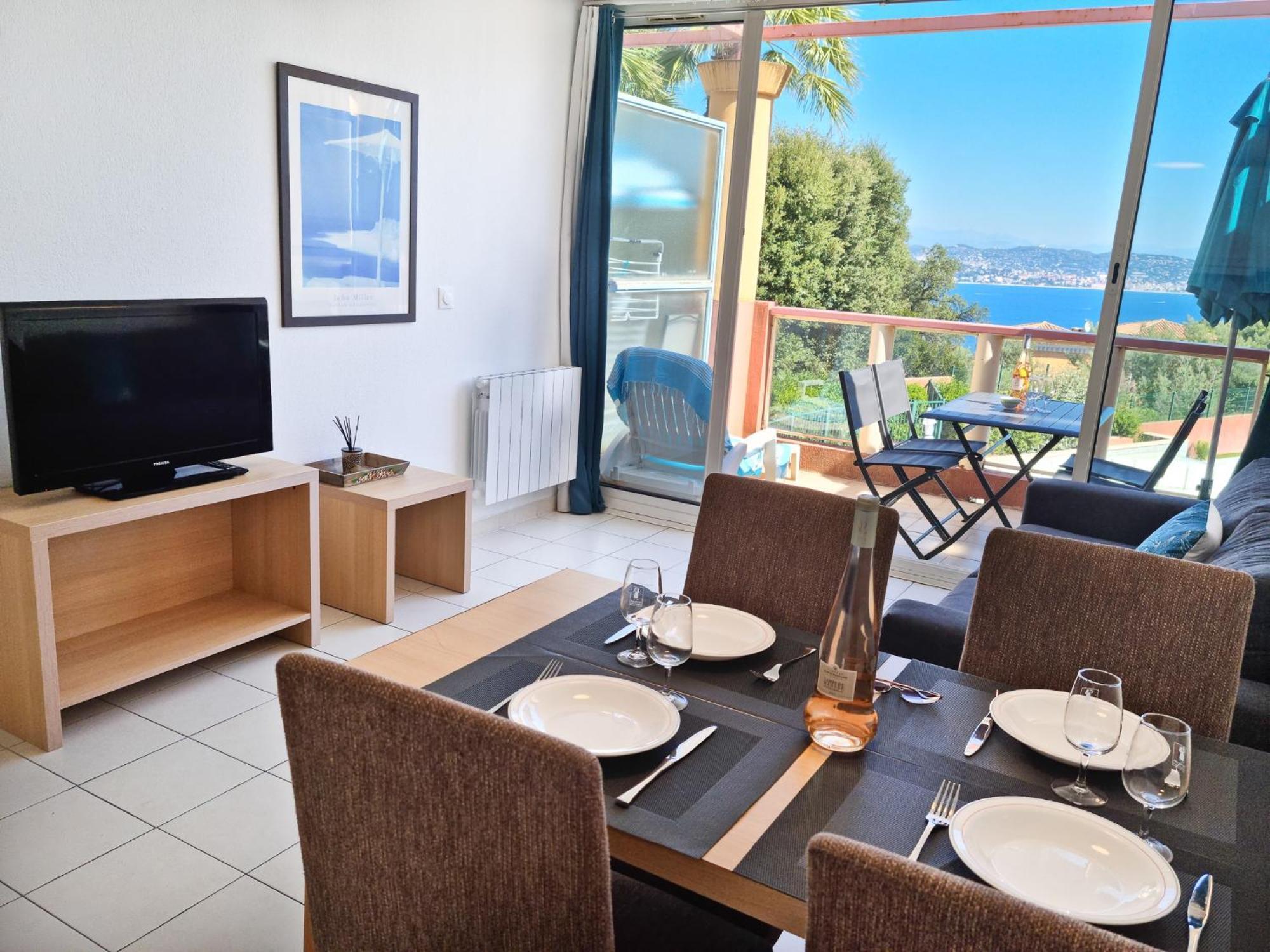 Magnifique Vue Mer Et Piscine - Les Cles De L Esterel 테울쉬르메르 외부 사진